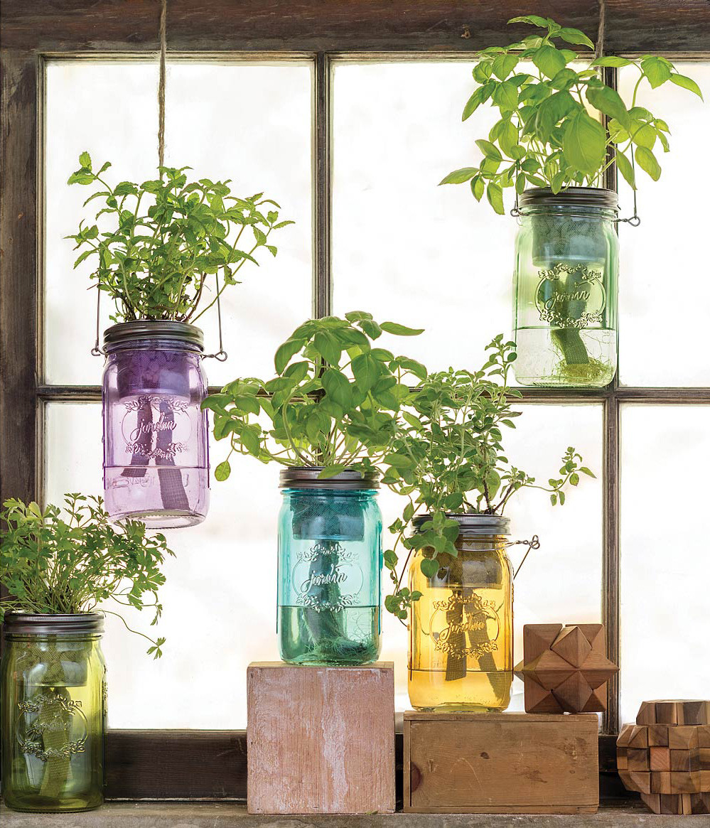 Best ideas about Indoor Herb Planter
. Save or Pin Self Watering Mason Jar Indoor Herb Garden The Green Head Now.