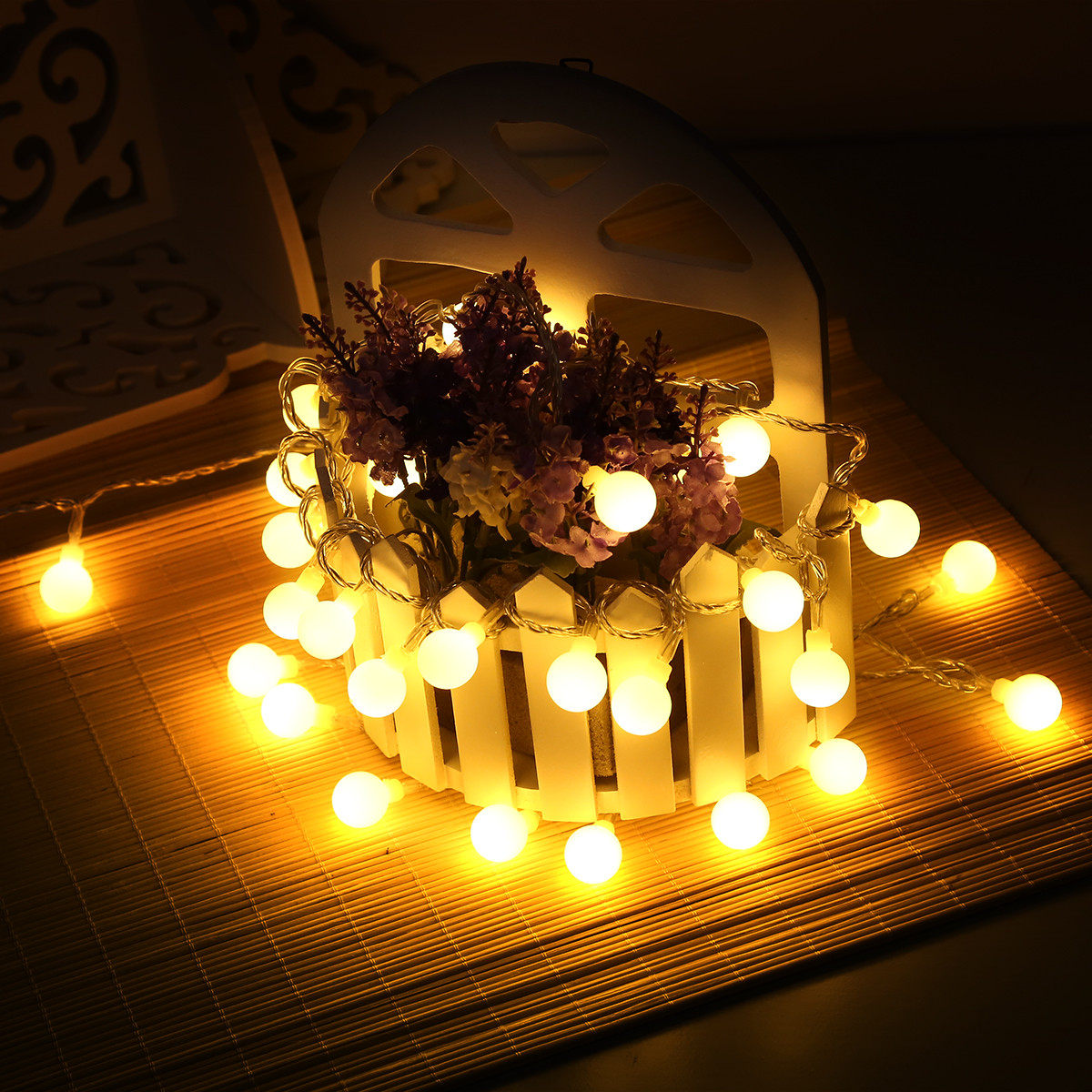 Best ideas about Indoor String Lights
. Save or Pin 10M 33FT Warm White LED Globe Ball String Lights Fairy Now.