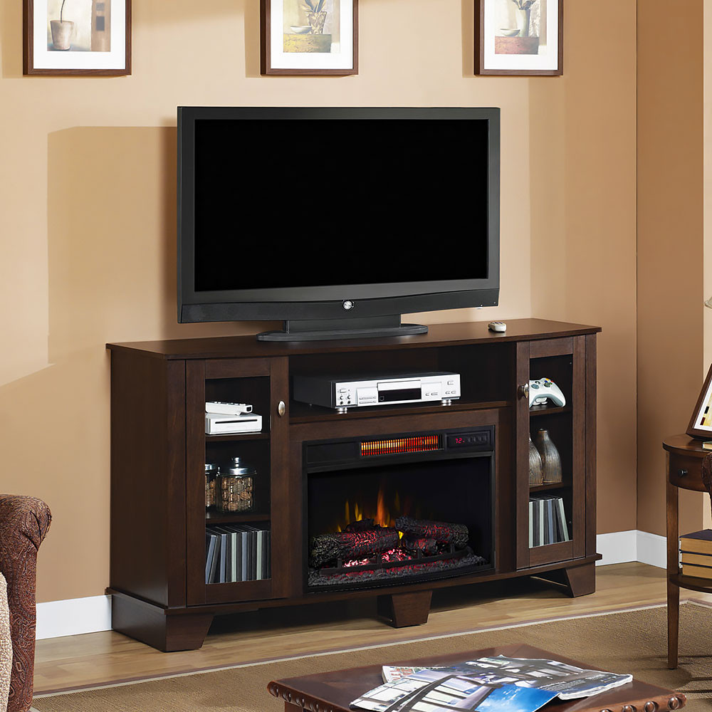 Best ideas about Infrared Fireplace Tv Stand
. Save or Pin Exeter Infrared Electric Fireplace TV Stand in Cherry Now.