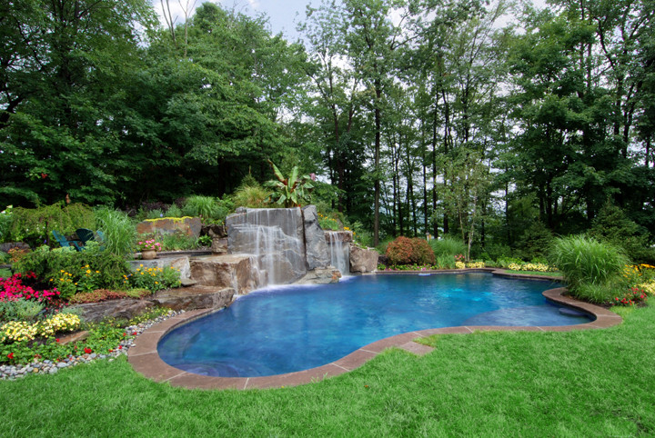 Best ideas about Inground Pool Landscaping Ideas
. Save or Pin Backyard Swimming Pools Waterfalls & Natural Landscaping NJ Now.