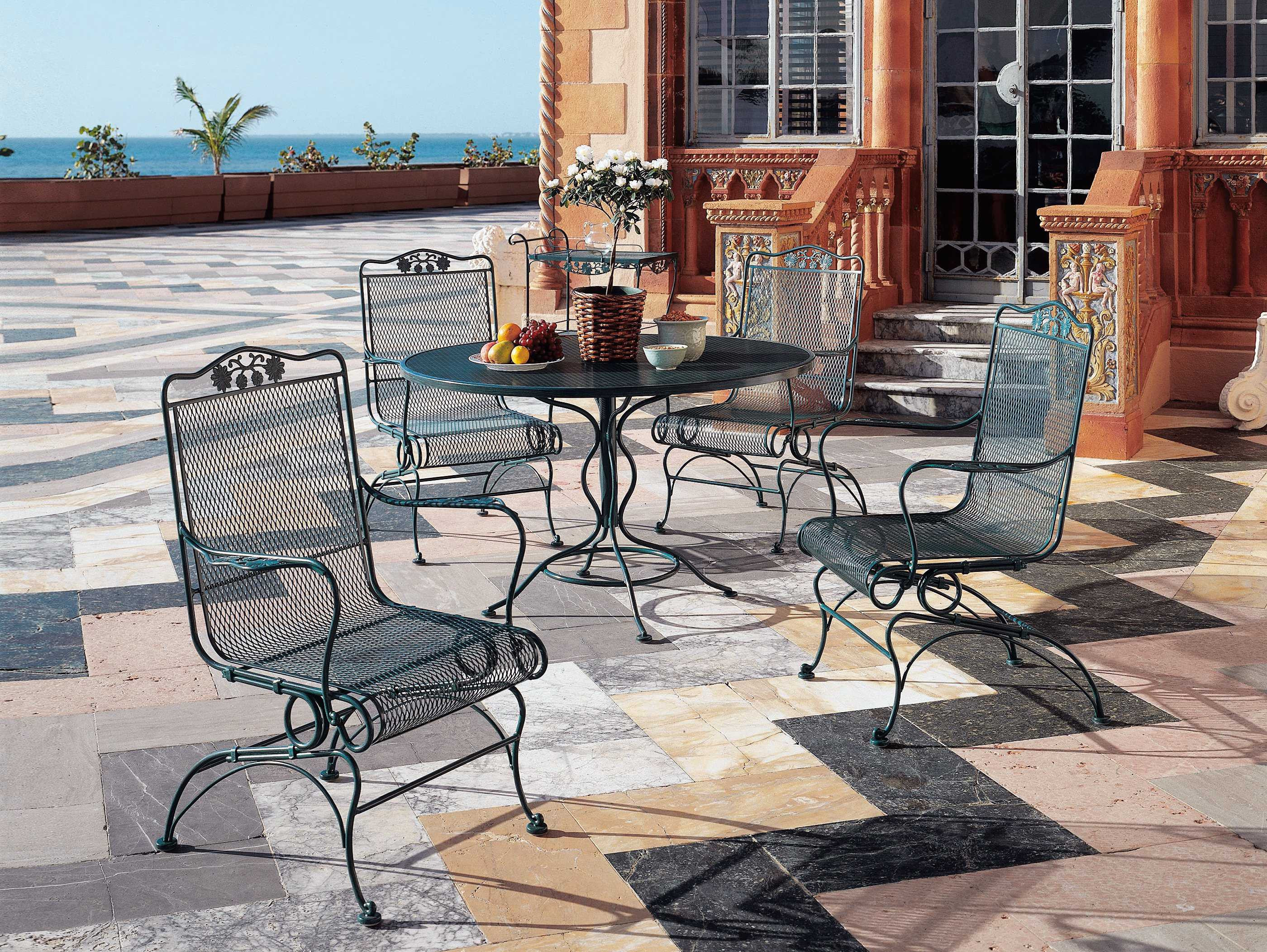 Best ideas about Iron Patio Set
. Save or Pin Woodard Briarwood Wrought Iron Dining Set Now.