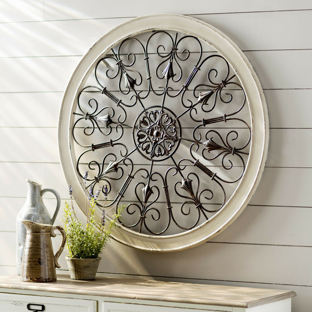 Best ideas about Iron Wall Art
. Save or Pin White Round Wrought Iron Wall DECOR Rustic Scroll Antique Now.