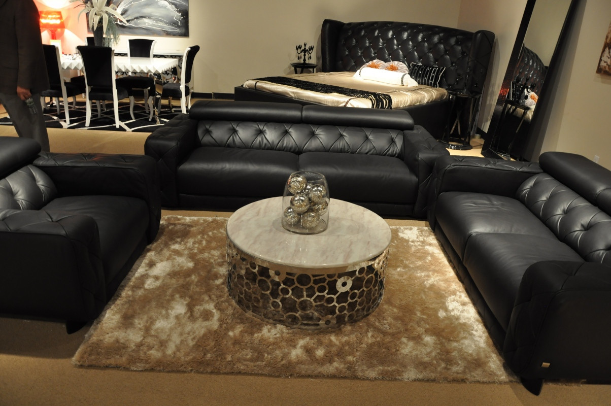 Best ideas about Italian Sofa Set
. Save or Pin Nantes Black Italian Leather Tufted Sofa Set Now.