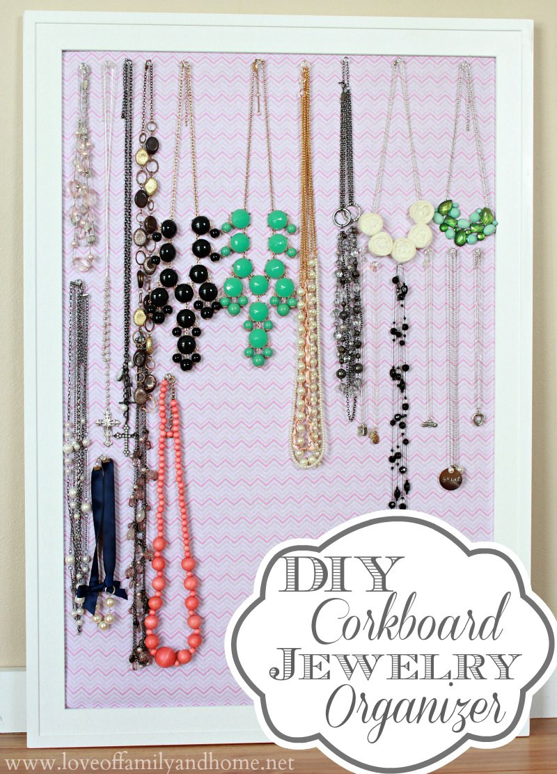 Best ideas about Jewelry Organization DIY
. Save or Pin DIY Corkboard Jewelry Organizer Love of Family & Home Now.