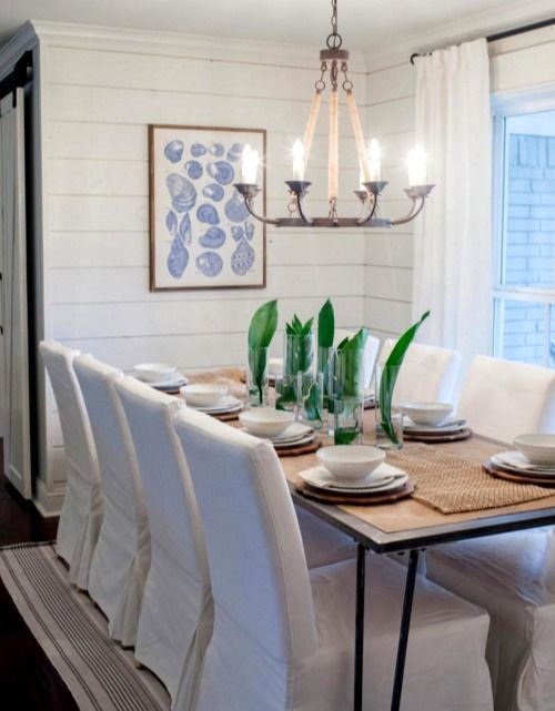 Best ideas about Joanna Gaines Dining Room
. Save or Pin Beachy dining room with a great table center piece Now.