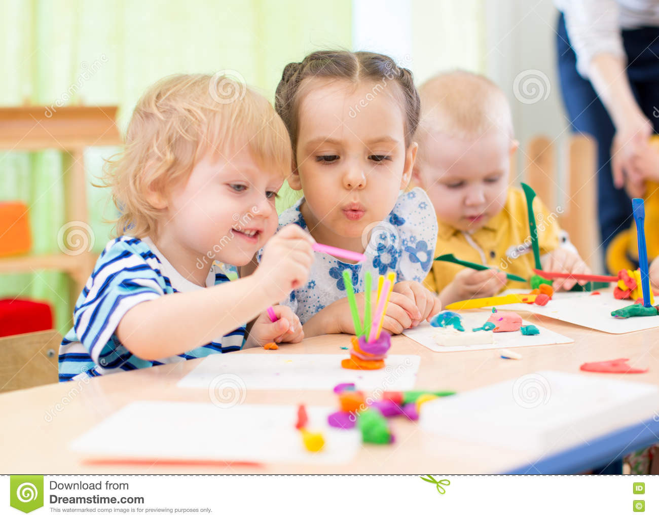 Best ideas about Kids Doing Arts And Crafts
. Save or Pin Happy Kids Doing Arts And Crafts In Day Care Centre Stock Now.