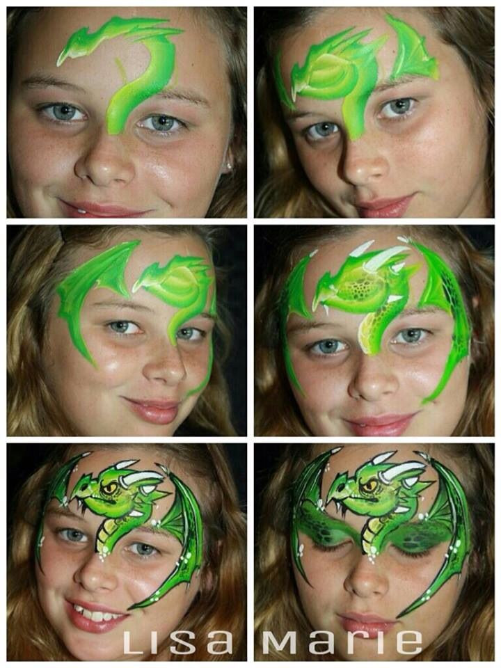 Best ideas about Kids Painting Tutorial
. Save or Pin Lisa Marie step by step dragon facepaint facepainting Now.