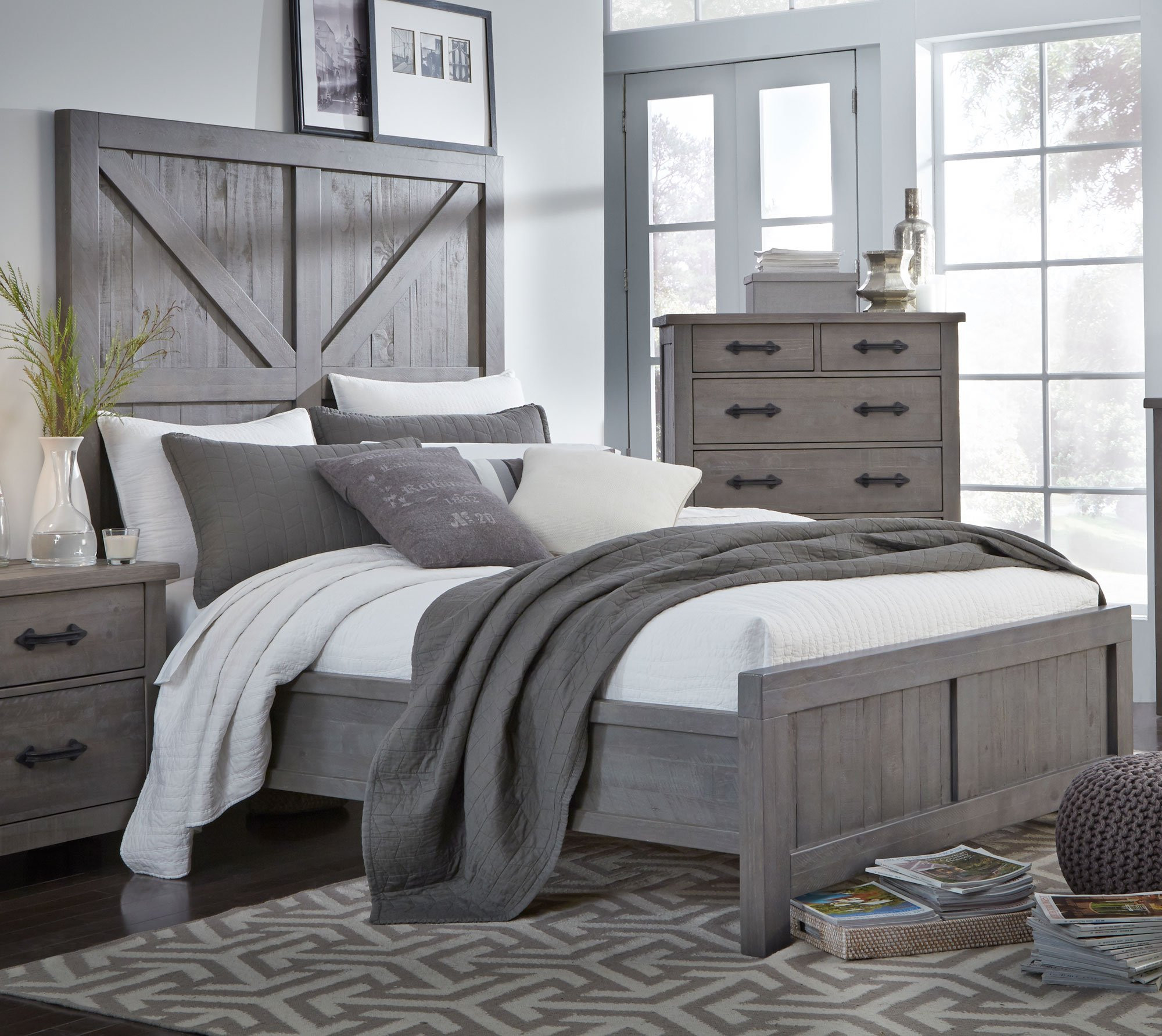 Best ideas about King Bedroom Sets
. Save or Pin Gray Rustic Contemporary 6 Piece King Bedroom Set Austin Now.