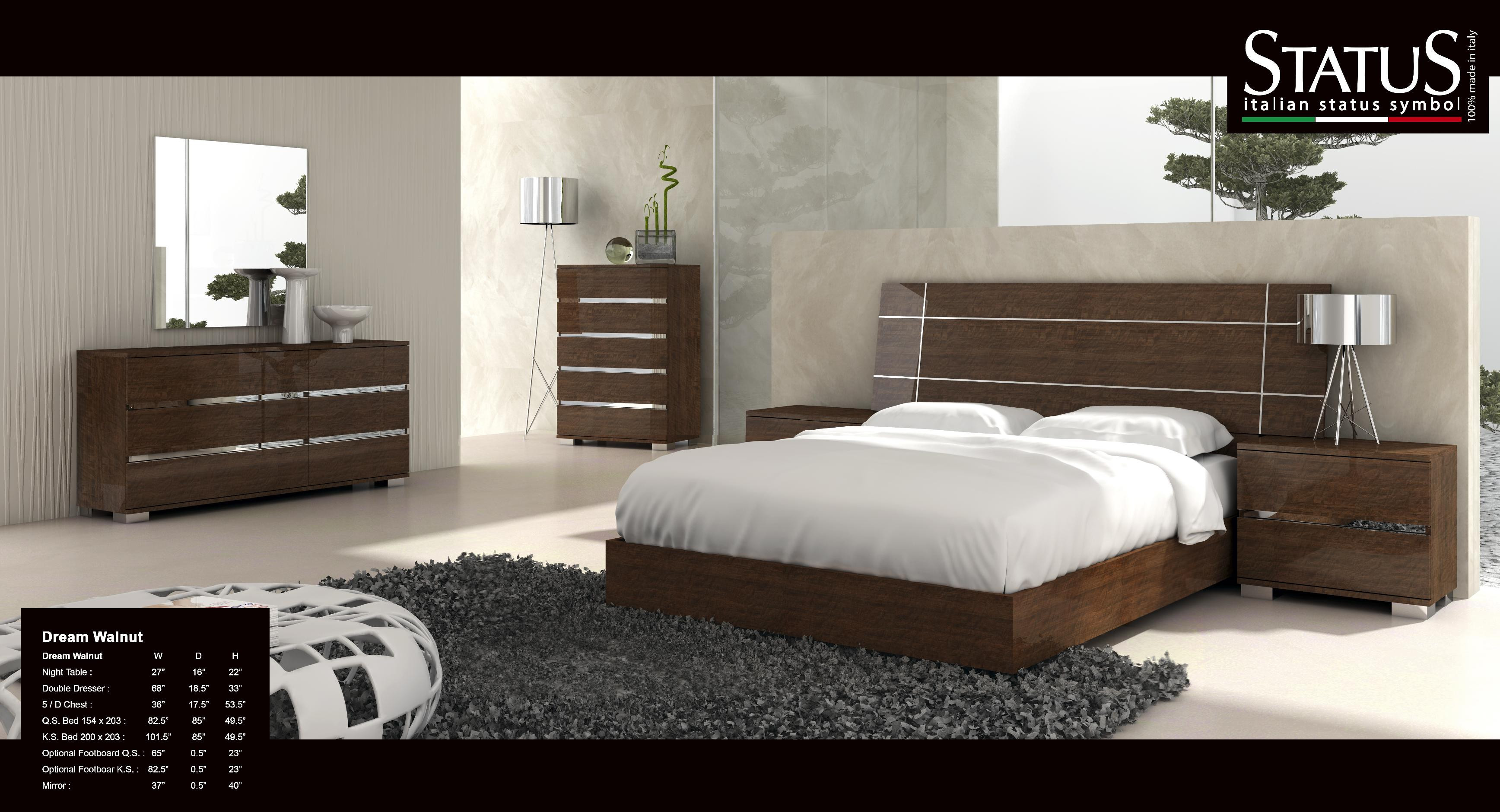 Best ideas about King Size Bedroom Sets
. Save or Pin Dream King Size Modern Design Bedroom Set Walnut 5 PC Bed Now.