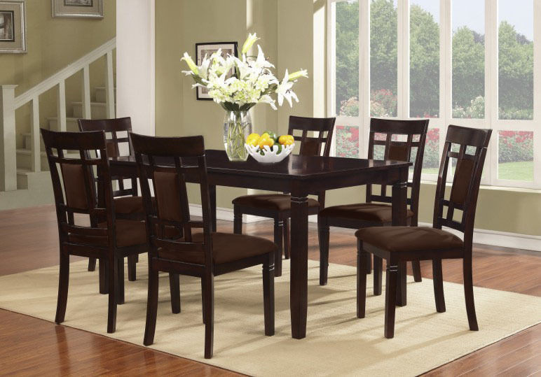 Best ideas about Kitchen &amp; Dining Room Tables
. Save or Pin NEW 7Pc Cappuccino Solid Wood Dining Room Kitchen Table Now.