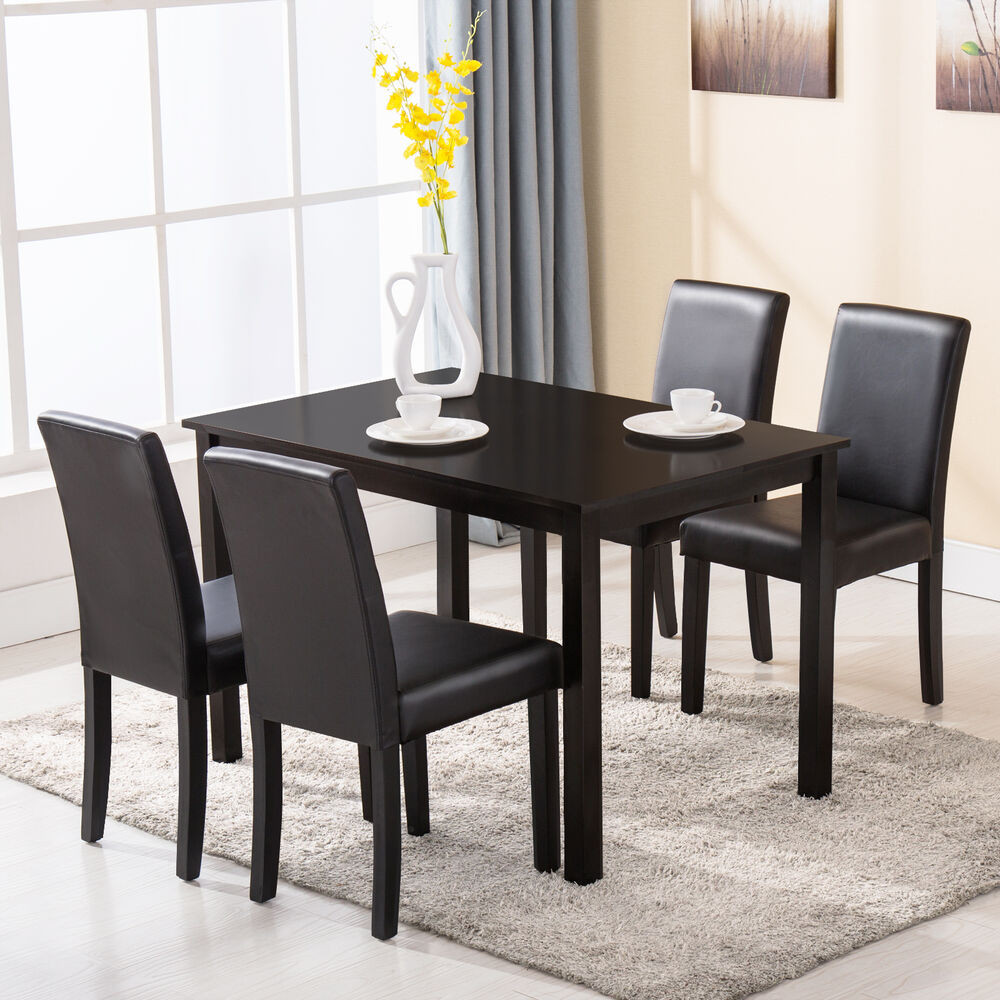 Best ideas about Kitchen And Dining Room Tables
. Save or Pin 5 Piece Dining Table Set 4 Chairs Wood Kitchen Dinette Now.