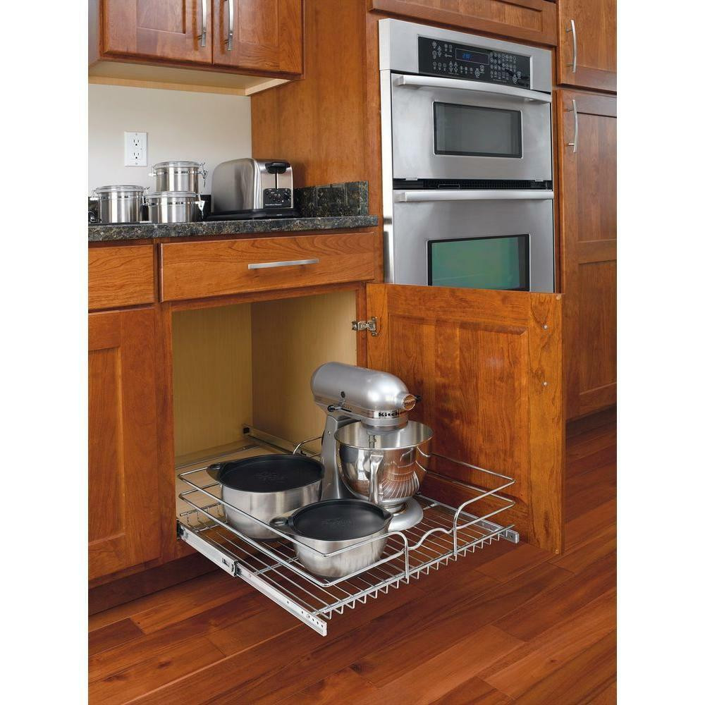 Best ideas about Kitchen Cabinet Organizer
. Save or Pin Pull Out Wire Basket Base Cabinet Chrome Kitchen Storage Now.