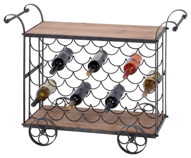 Best ideas about Kitchen Cart With Wine Rack
. Save or Pin Aged Wooden Rolling Wine Rack Kitchen Cart 35 Bottle Now.