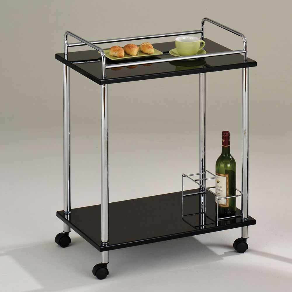 Best ideas about Kitchen Cart With Wine Rack
. Save or Pin Fergus Kitchen Island Serving Cart Black Glass Shelves Now.