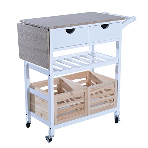 Best ideas about Kitchen Cart With Wine Rack
. Save or Pin Kitchen Trolley Serving Island Cart Bar Cabinet Wood Now.