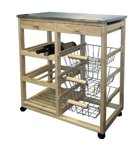 Best ideas about Kitchen Cart With Wine Rack
. Save or Pin NEW Wood & Steel Kitchen Utility Island Kitchen Cart Table Now.