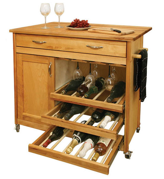 Best ideas about Kitchen Cart With Wine Rack
. Save or Pin Wine Rack Kitchen Island in Kitchen Island Carts Now.