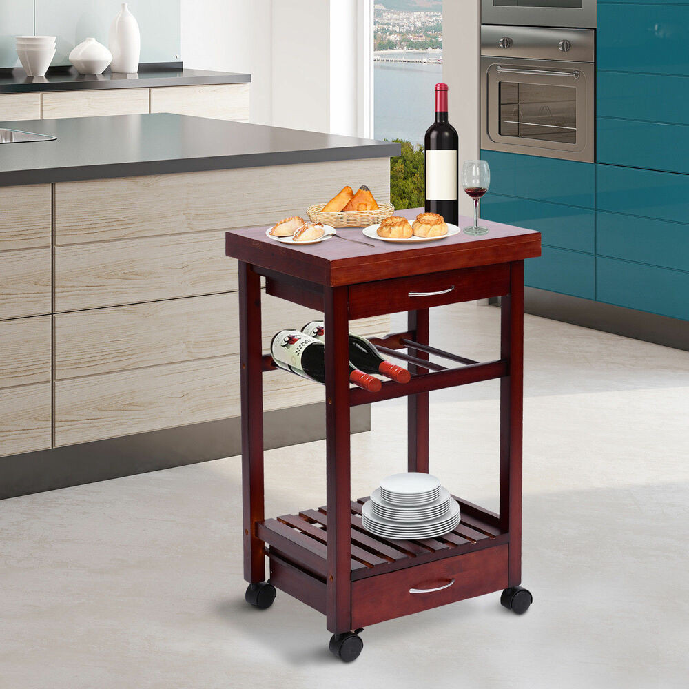 Best ideas about Kitchen Carts With Wine Racks
. Save or Pin HOM Rolling Kitchen Trolley Cart Storage Shelf Wine Now.
