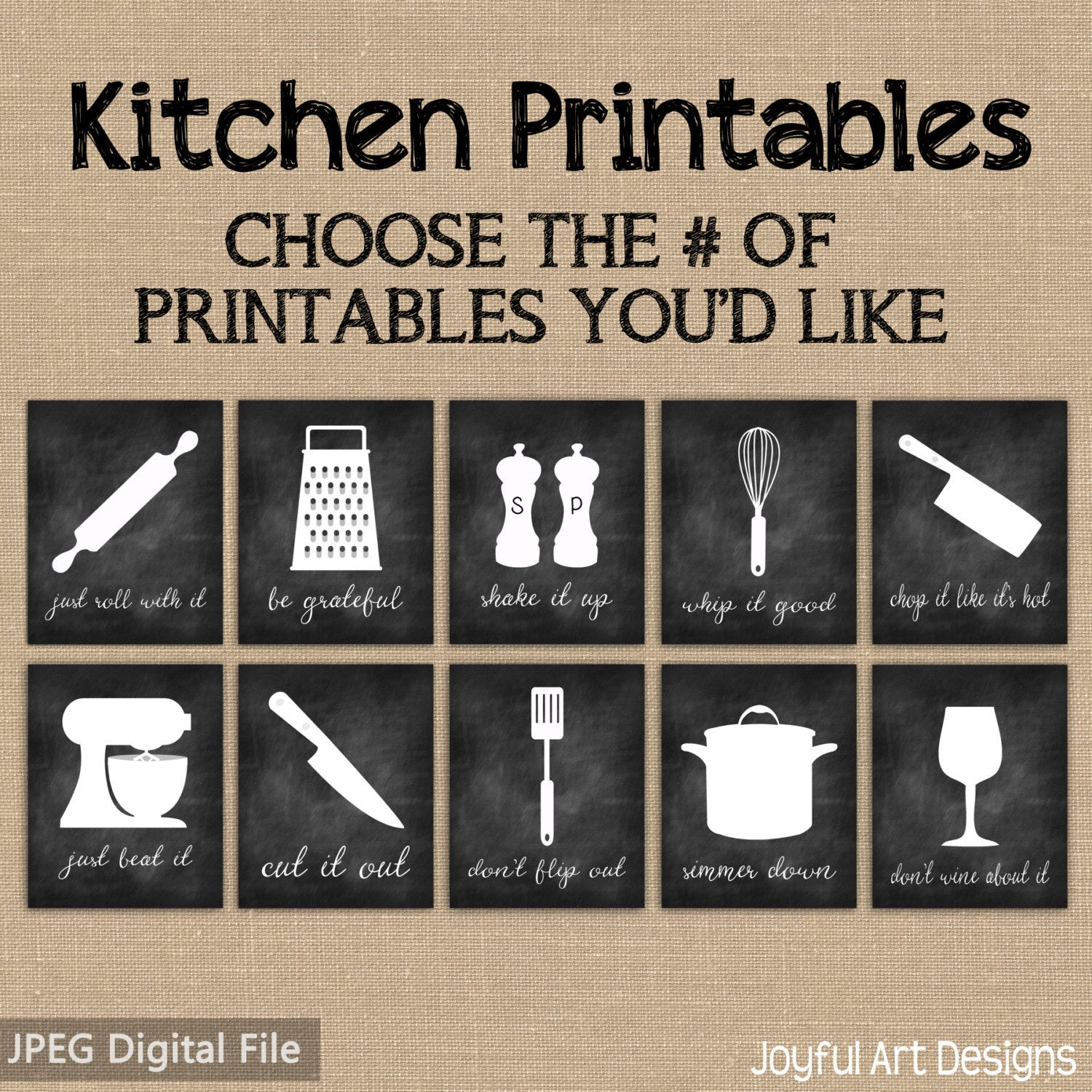 Best ideas about Kitchen Decor Signs
. Save or Pin Kitchen Decor PRINTABLE signs Set of Chalkboard Kitchen Now.
