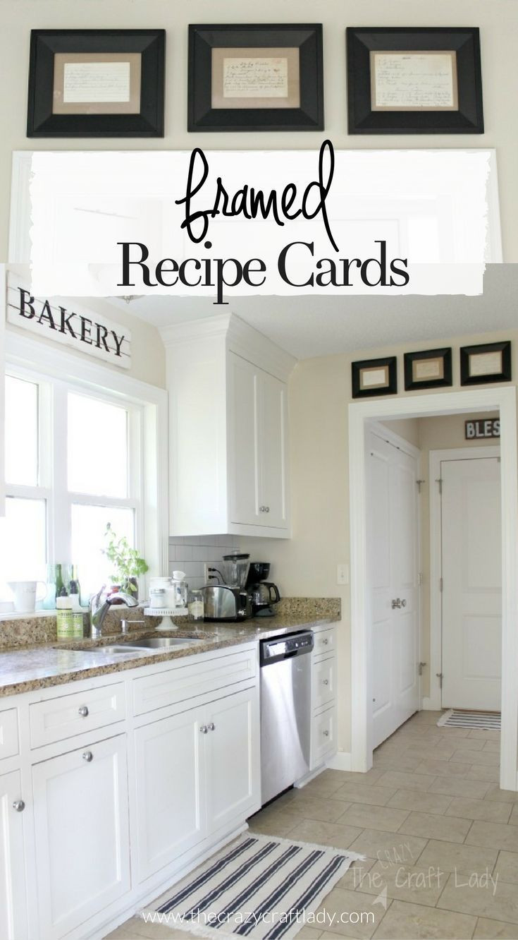 Best ideas about Kitchen Decorating Ideas For Walls
. Save or Pin Framed Recipe Cards DIY Projects for the Home Now.