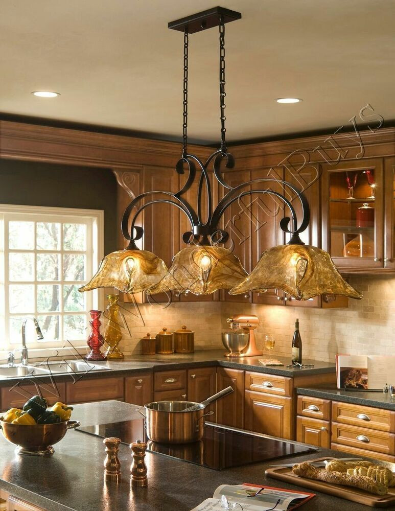 Best ideas about Kitchen Island Lighting
. Save or Pin 3 Light Chandelier Kitchen Island Pendant Iron Glass Now.