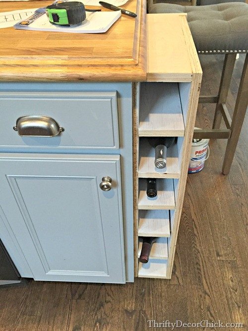 Best ideas about Kitchen Island With Wine Rack
. Save or Pin DIY Wine Rack Island Storage from Thrifty Decor Chick Now.