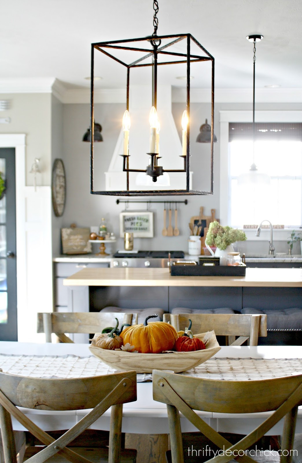 Best ideas about Kitchen Light Fixtures
. Save or Pin My pretty new light fixture in the kitchen from Thrifty Now.