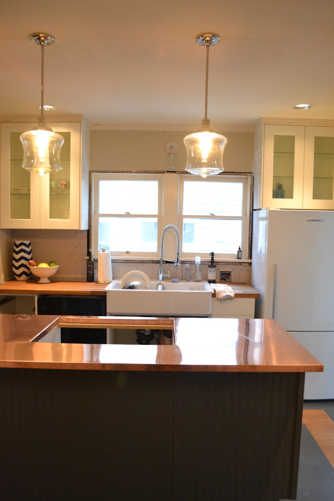 Best ideas about Kitchen Light Fixtures
. Save or Pin a home in the making renovate copper counters kitchen Now.