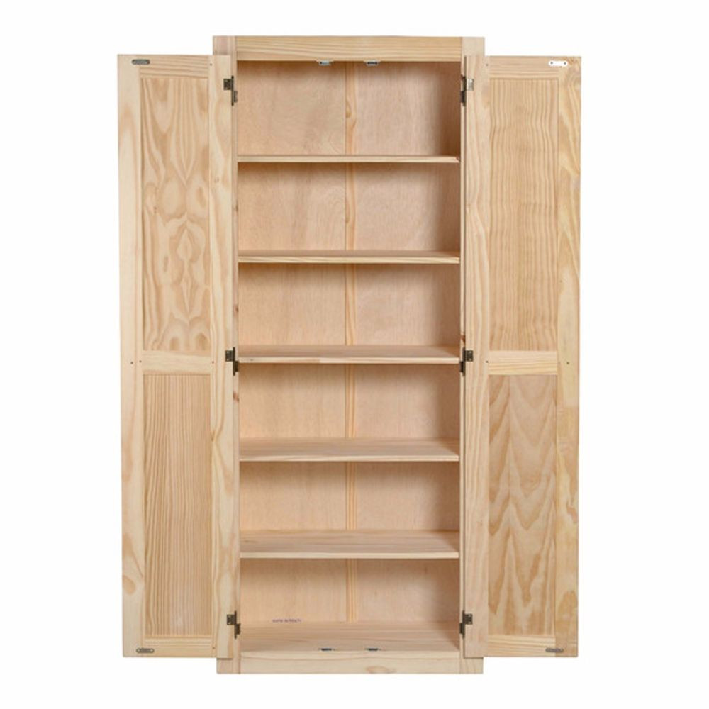 Best ideas about Kitchen Pantry Storage Cabinet
. Save or Pin Kitchen Pantry Storage Cabinet Unfinished Pine Wood 6 Now.