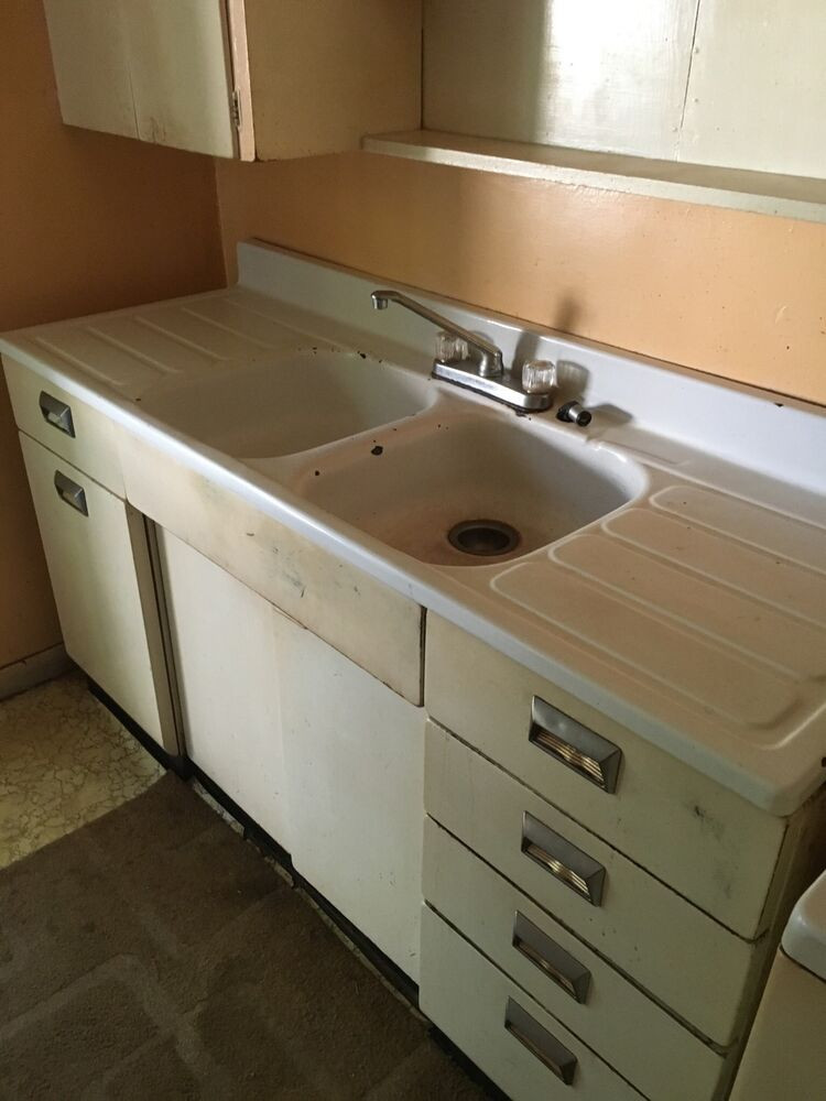 Best ideas about Kitchen Sink Cabinets
. Save or Pin Vintage Kitchen Sink Farm Sink Metal Kitchen Cabinet Set Now.