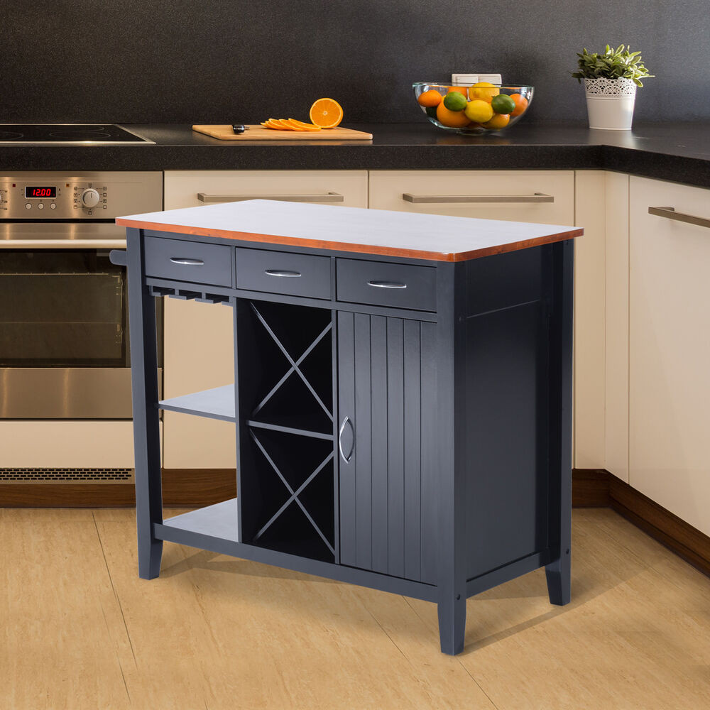Best ideas about Kitchen Table With Wine Rack
. Save or Pin Kitchen Storage Island Cabinet Wood Top Cupboard Counter Now.