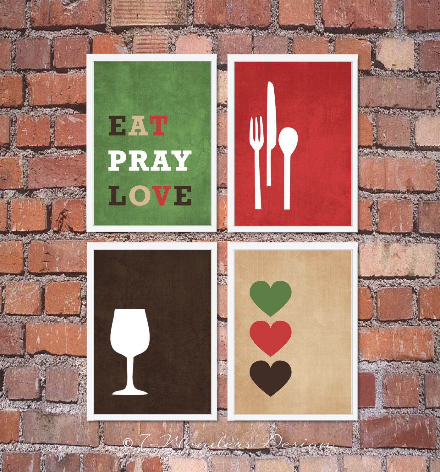Best ideas about Kitchen Wall Art
. Save or Pin Modern Kitchen Wall Art Print Set Inspirational Eat Pray Now.