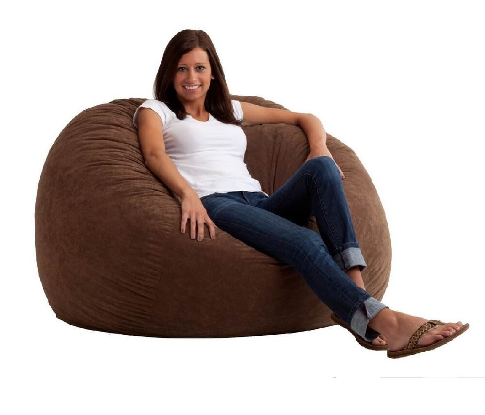 Best ideas about Large Bean Bag Chair
. Save or Pin Suede Bean Bag Chair Lounge fort Soft Fabric Foam Brown Now.