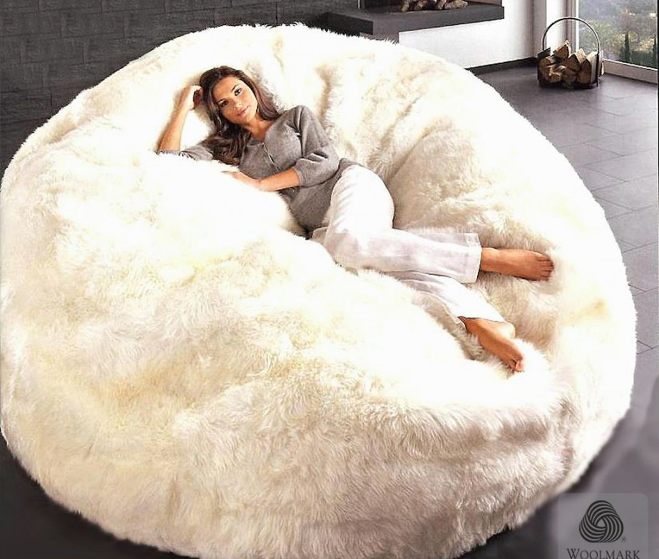 Best ideas about Large Bean Bag Chair
. Save or Pin Giant Sheepskin Bean Bag Chair Jumbo Filled Now.