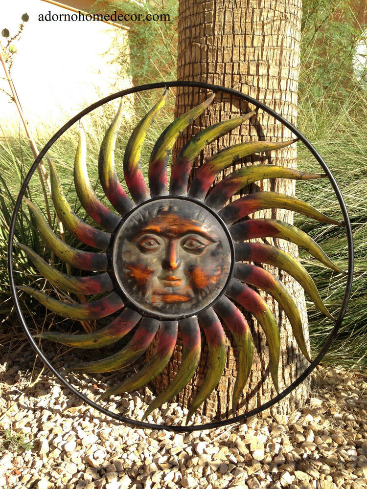 Best ideas about Large Outdoor Metal Wall Art
. Save or Pin Round Metal Sun Wall Decor Garden Art Indoor Outdoor Now.