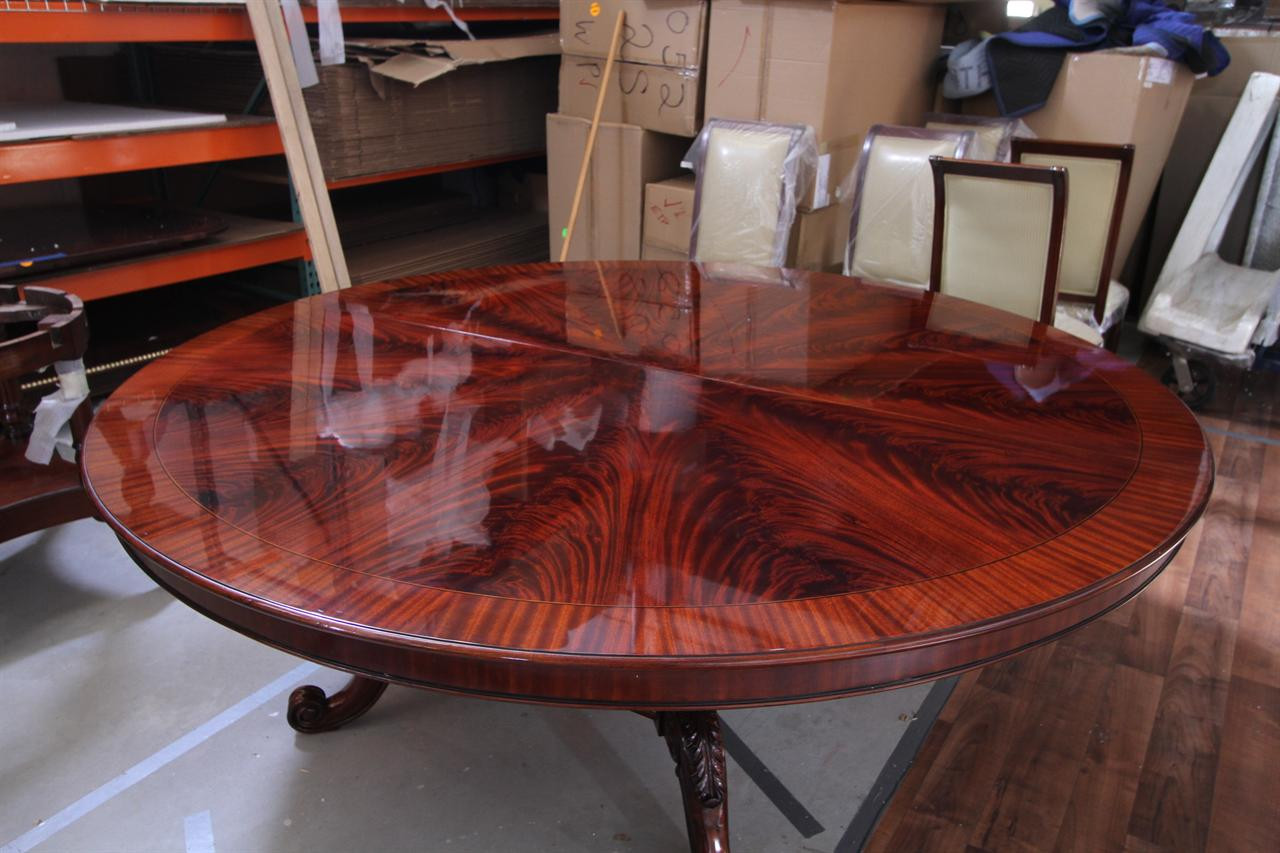 Best ideas about Large Round Dining Table
. Save or Pin 84" High End Round Mahogany Dining Table Antique Now.