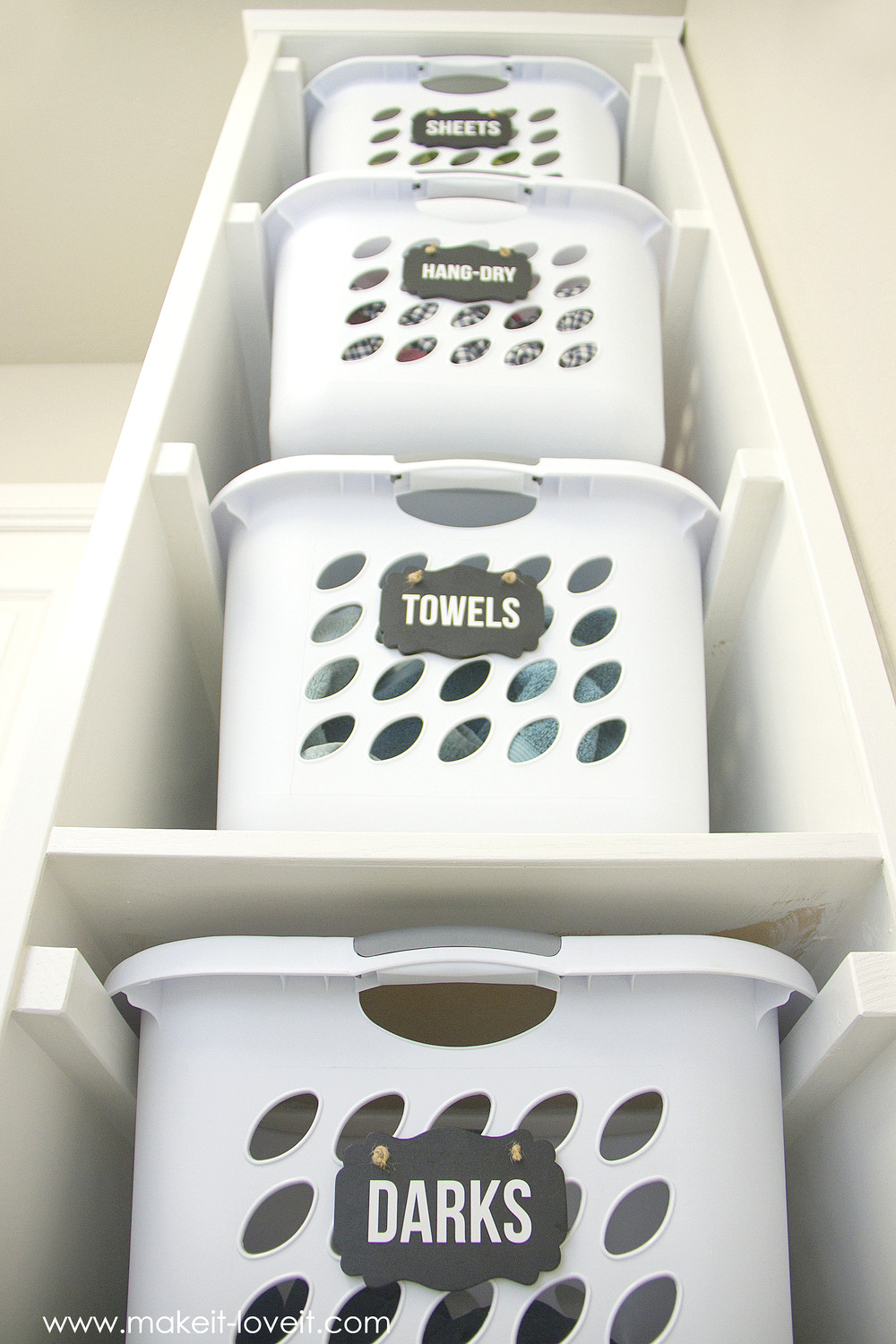 Best ideas about Laundry Basket Organizer DIY
. Save or Pin DIY Laundry Basket Organizer Built In Now.