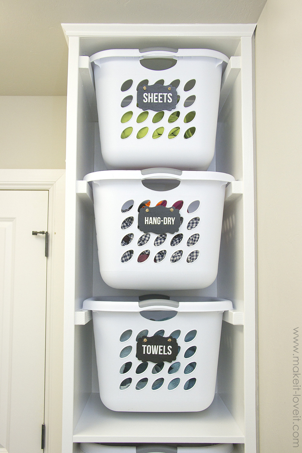 Best ideas about Laundry Basket Organizer DIY
. Save or Pin DIY Laundry Basket Organizer Built In Now.