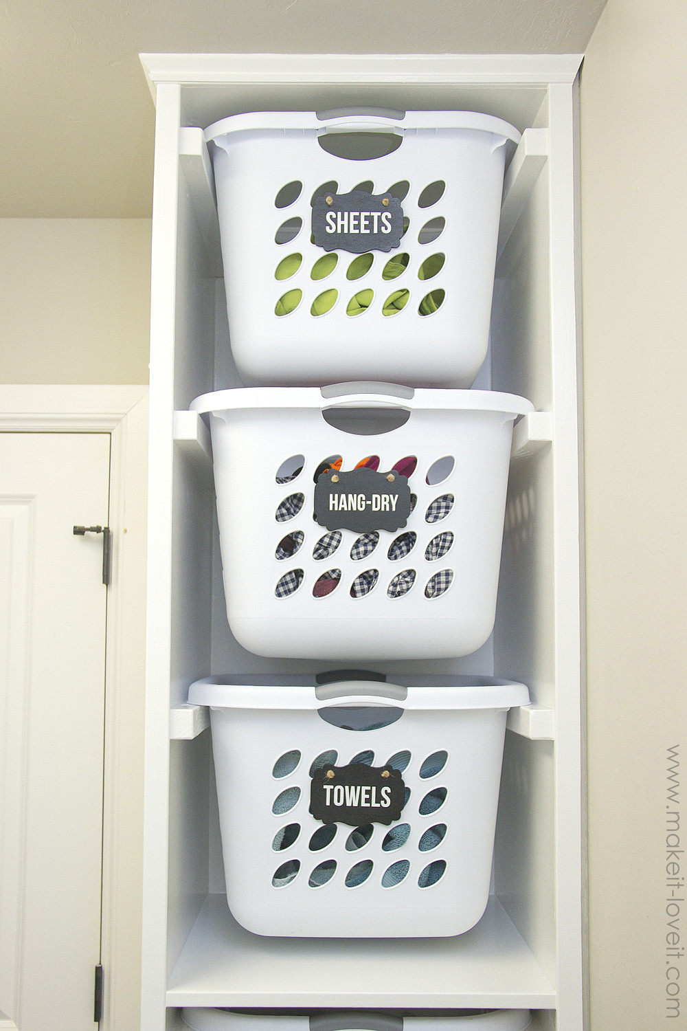 Best ideas about Laundry Organizer DIY
. Save or Pin DIY Laundry Basket Organizer Built In Now.