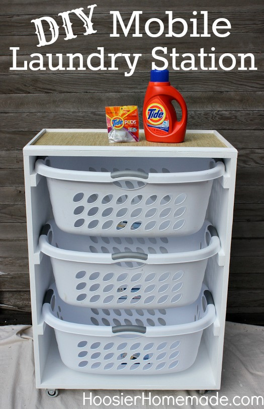 Best ideas about Laundry Organizer DIY
. Save or Pin DIY Mobile Laundry Station Hoosier Homemade Now.