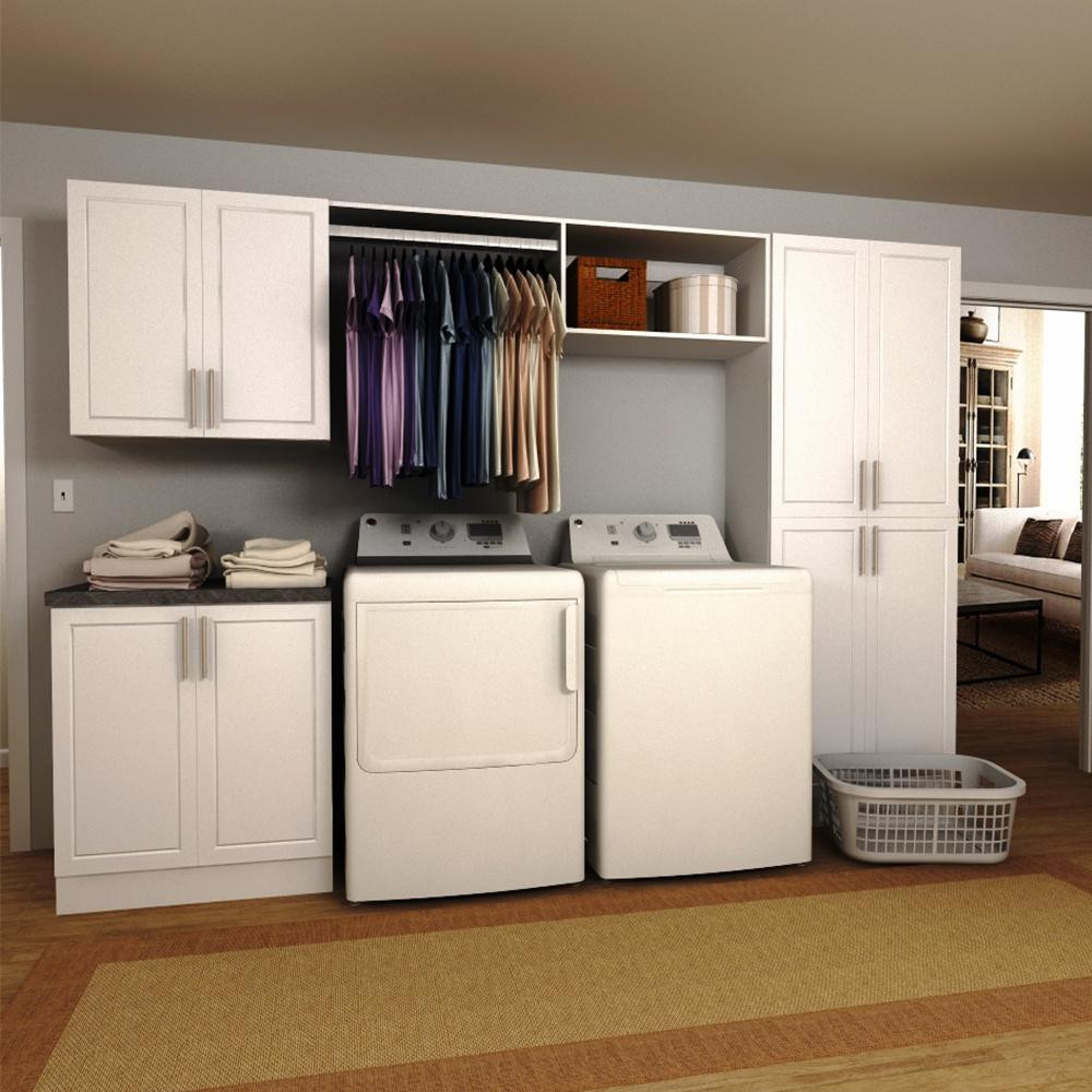 Best ideas about Laundry Room Cabinets
. Save or Pin Modifi Horizon 60 in W White Open Shelves Laundry Cabinet Now.