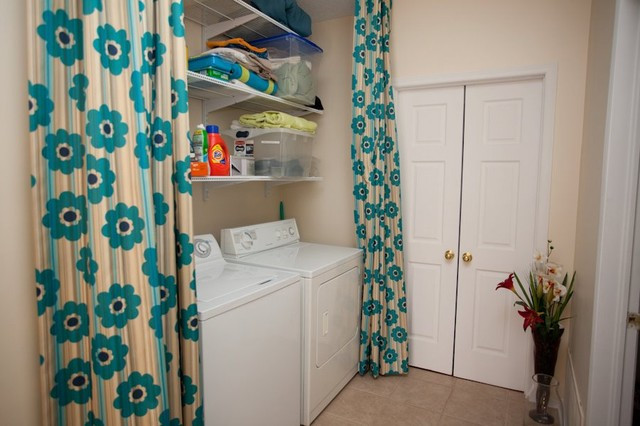 Best ideas about Laundry Room Curtains
. Save or Pin Hiding the laundry room Eclectic Laundry Room Now.