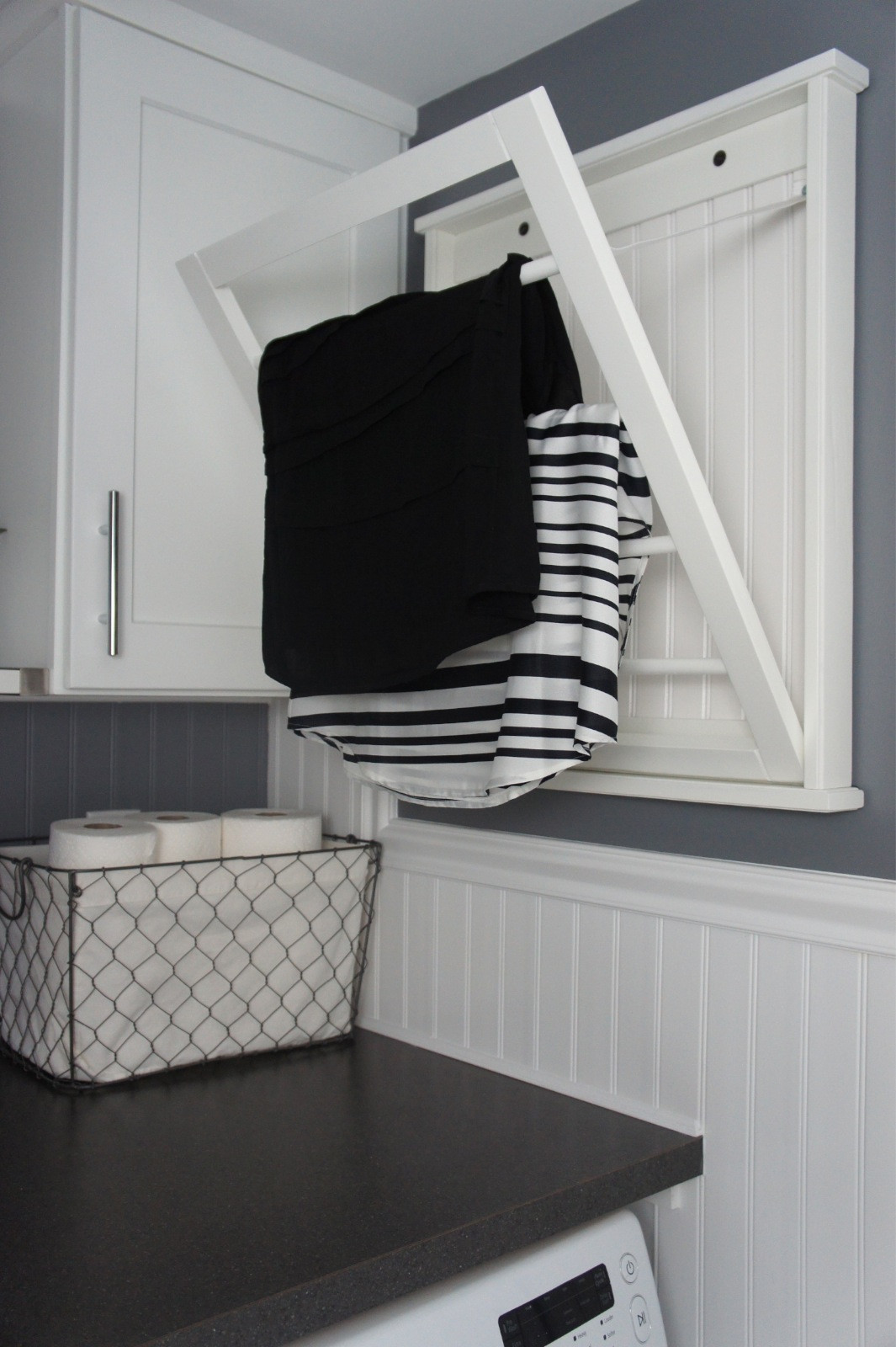 Best ideas about Laundry Room Drying Rack
. Save or Pin Home with Baxter House Tour Week 5 Half Bath Laundry Now.