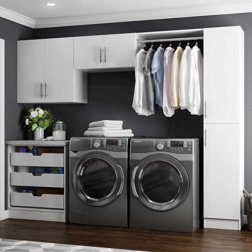 Best ideas about Laundry Room Furniture
. Save or Pin Modifi Horizon 105 in W White Laundry Cabinet Kit ENL105 Now.