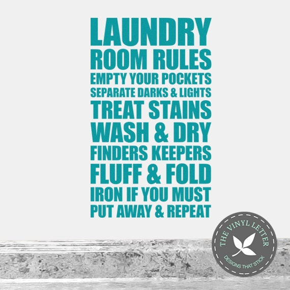 Best ideas about Laundry Room Rules
. Save or Pin Laundry Room Rules Vinyl Wall Decal Sticker Now.