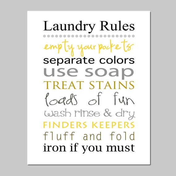 Best ideas about Laundry Room Rules
. Save or Pin LAUNDRY RULES 8x10 Print Laundry Room Decor Wall Art Now.