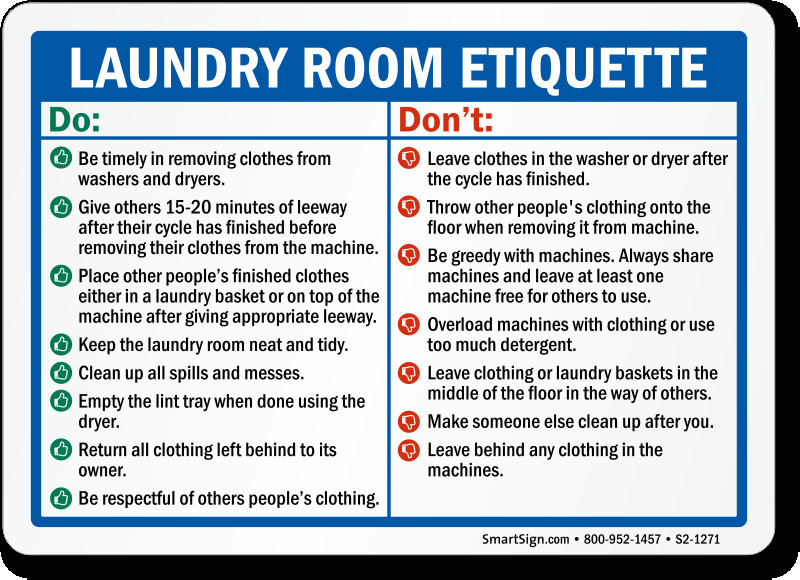 Best ideas about Laundry Room Rules
. Save or Pin Laundry Room Etiquette Sign SKU S2 1271 Now.