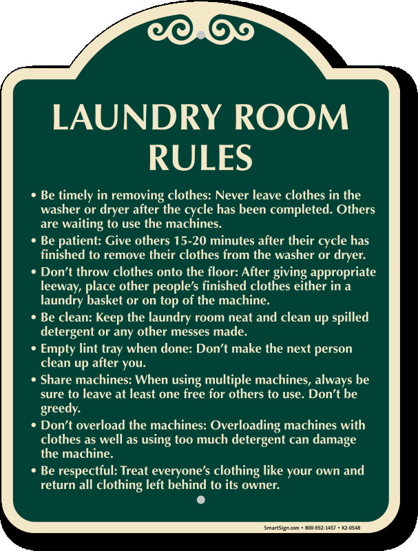 Best ideas about Laundry Room Rules
. Save or Pin Laundry Room Rules Signature Sign SKU K2 0548 Now.