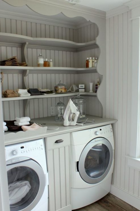 Best ideas about Laundry Room Shelf
. Save or Pin Shelves over Washer and Dryer Vintage laundry room Now.