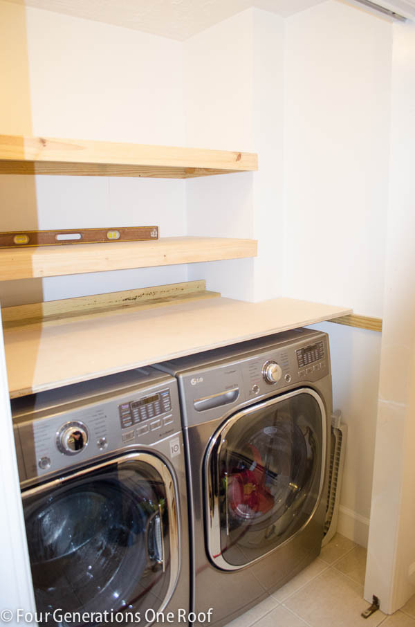 Best ideas about Laundry Room Shelf
. Save or Pin DIY Floating Shelves laundry room Four Generations e Now.